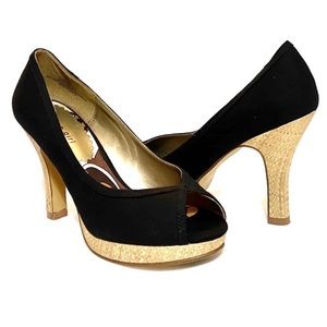 Madden Girl Lakita Canvas Peptoe Platform Heels